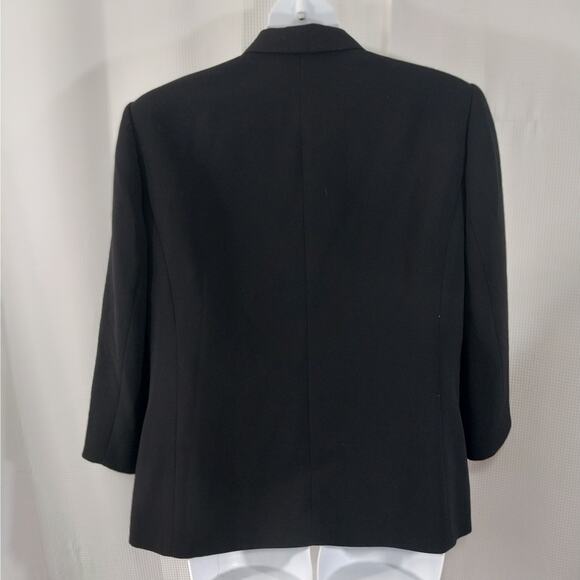 LE SUIT SEPARATES! SLEEK, LUXURIOUS BLACK 3 BUTTON FRONT JACKET, BLAZER! SZ 24W - Picture 7 of 10